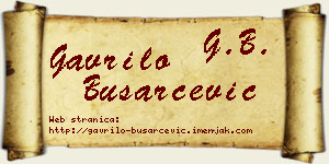Gavrilo Busarčević vizit kartica